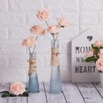 Kunstbloemen, rozen, 25 stuks, kunstrozen met stelen, kunstbloemen, rozen voor bruiloft, thuis, feest, babyshower, Valentijnsdag, decoratie, blush