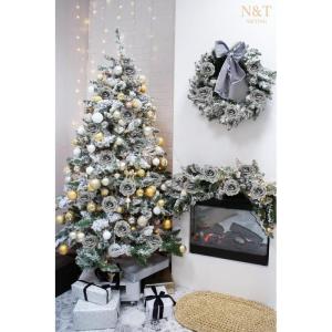 Kunstbloemen, 25 stuks kunstrozen, bloemen met stengels, echte touch, kunstschuim, rozen voor bruiloft, boeketten, feest, kantoor, baby, douche, thuis, kerstdecoratie (zilver)