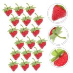 1 Satz Simulierte Erdbeeren Künstliche Erdbeeren Künstliche Schaumstofffrüchte Küchenobstmodell Obstdekor Erdbeerdekorationen Künstliche Früchte Zum Basteln 18 Stück