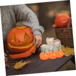 2 Sätze Künstlicher Kürbis Halloween-kürbis-Requisite Tischdekoration Kürbis-Fotografie-stütze Simulations-kürbis-Requisite Kleiner Halloween-kürbis Plastik Yellow 10 Stüc