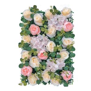 15,7 X 23,6 Zoll Großes Blumenpaneel, Künstliche Blumenpaneele, Kunstrosen-wandmatte, Für Hochzeitsfeier, Innen- Und Außenfotografie, Wanddekoration(Color:25pcs)