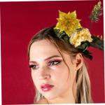 21 STK Künstliche Blumen Weihnachtsglitter Rosengirlande Künstliche Weihnachtsblumen Krippendekor Glitzernde Weihnachtssternblume Gold Weihnachtsglitzerblume Weihnachtsbaum Sport