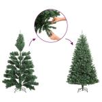 Weihnachtsbaum mit Beleuchtung und Kiefernzapfen Grün 150 cm Christbaum Dekobaum Kunstbaum mit Ständer Tannenbaum Weihnachten Künstlicher Weihnachtsbaum für Weihnachtsdeko