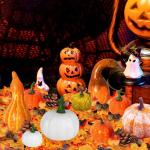 88 stuks Halloween kunstmatige pompoenen herfstdecoratie set pompoen esdoornbladeren eikelset dennenappels voor Halloween Thanksgiving feestelijke feestdecoratie accessoires