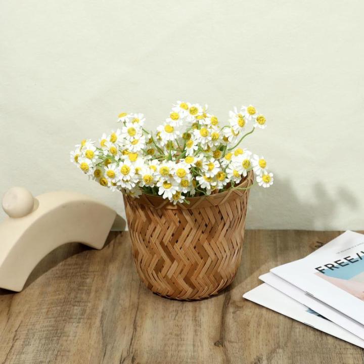 12 stuks madeliefjes van kunstmadeliefjes als echt wit, kunststof , wit madeliefjesboeket voor eettafel, raam, doe-het-zelf bloemstuk, vazenmand, hangende decoratie