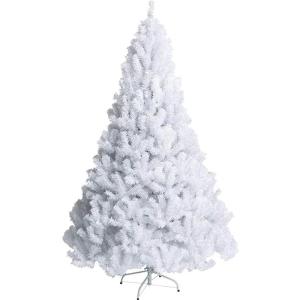 4Ft Premium White Snow/Flocked Christmas Tree Künstlicher Weihnachtsbaum mit Reißverschluss Weihnachtsbaum Weihnachtsdekorationen mit Metallständer Einfache Montage-Grün 4Ft (1
