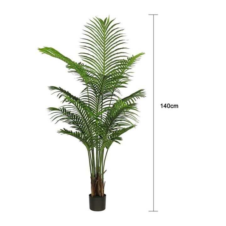 Kunstplant grote kunstpalm, 140 cm, , groot als echte Areca palm, , plastic plant, decoratie, nepplant voor woonkamer, balkon, slaapkamer, kantoor
