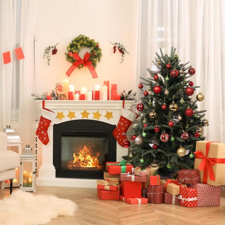 Kunstkerstboom, 1,2 m, met 320 takpunten voor binnen, buiten, voordeur, veranda, entree, ingang
