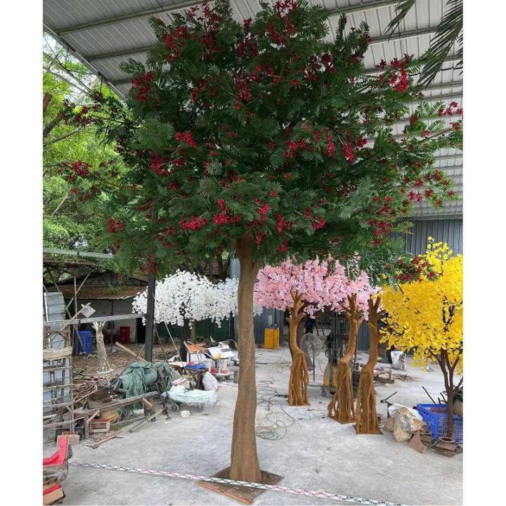 Simulierter Phönixbaum, künstliche grüne Pflanzen, Jacaranda -Baum, Feuerbaum, Landschaftsdekoration Künstlicher Baum, simulierter großer Baum B-6.6ft