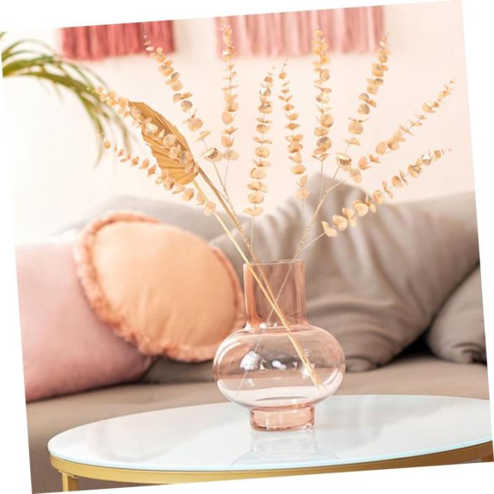 4 Stück Simulierter Ginkgo Biloba Künstliche Eukalyptusblätter Gefälschte Pflanzenornamente Gefälschte Eukalyptusstiele Vasendekore Künstliche Blumen Pflanzen Pp Golden