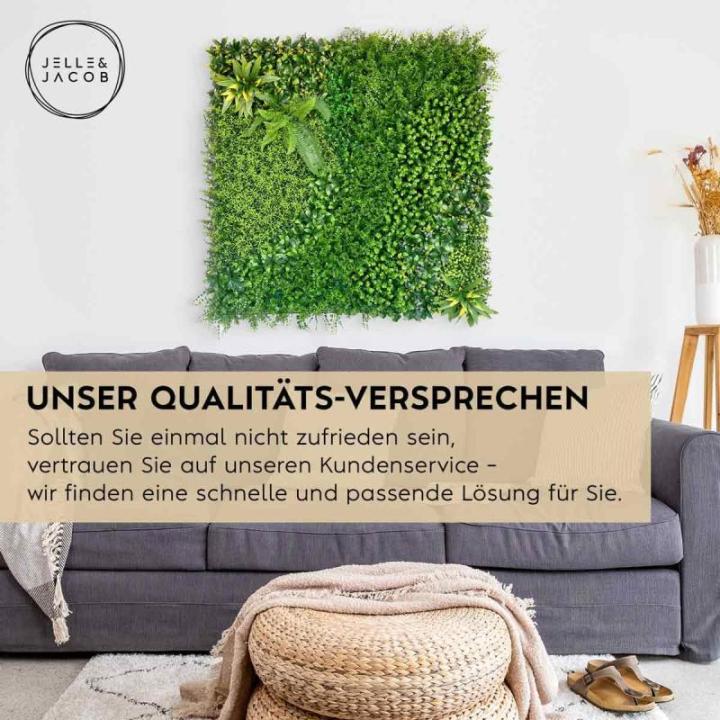 wand, zomerweide, 100 x 100 cm, groening, voor binnen en buiten, uv-bestendig, onderhoudsvriendelijk en duurzaam, verticale tuin voor een feel-good sfeer en een fris