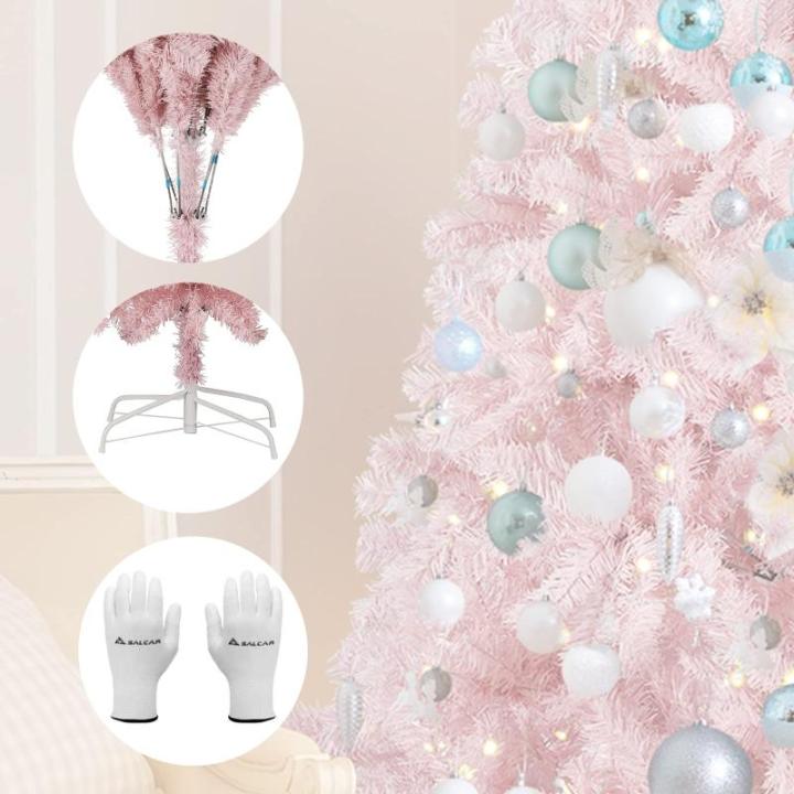 Kunstkerstboom 180 cm, kunstdennenboom met handschoenen en metalen standaard, kerstbomen als kerstdecoratie voor binnen