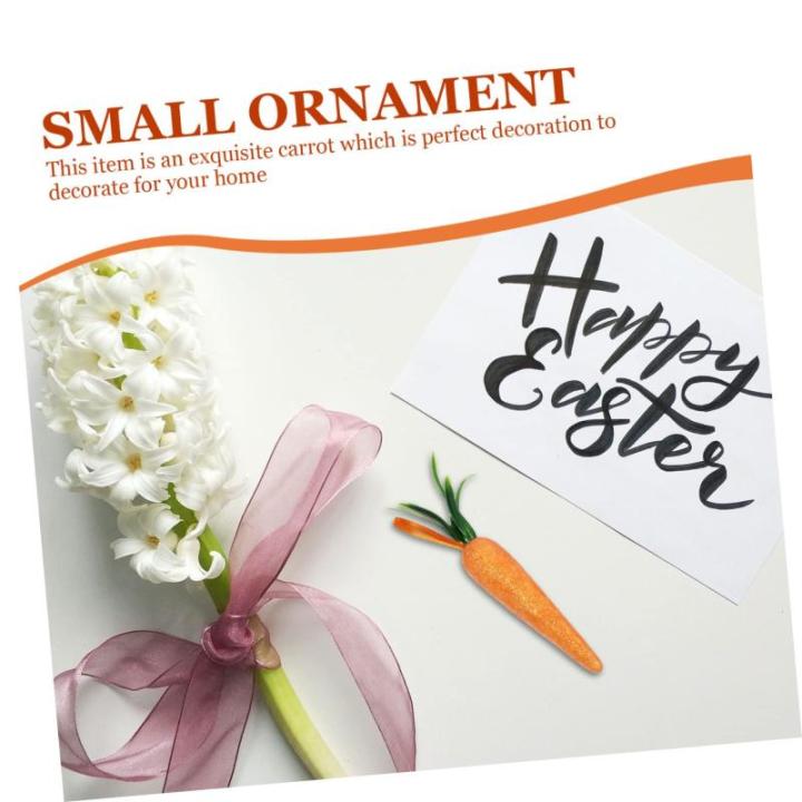 2 Sätze Karotten-Ornament Easter Decoration Ozdoby Wielkanocne Karotten Anhänger Mini-ostermöhren Karotten-dekor Festival-dekor Osterdekoration Zum Aufhängen Schaum 12 Stück *