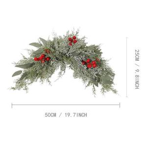 Weihnachts-Deko-Swag, Künstliche Weihnachts-Swag-Dekoration, Künstlicher Weihnachts-Swag-Kieferzweig, Briefkasten-Swag-Dekoration, für Wandtürsturz-Festival-Dekoration