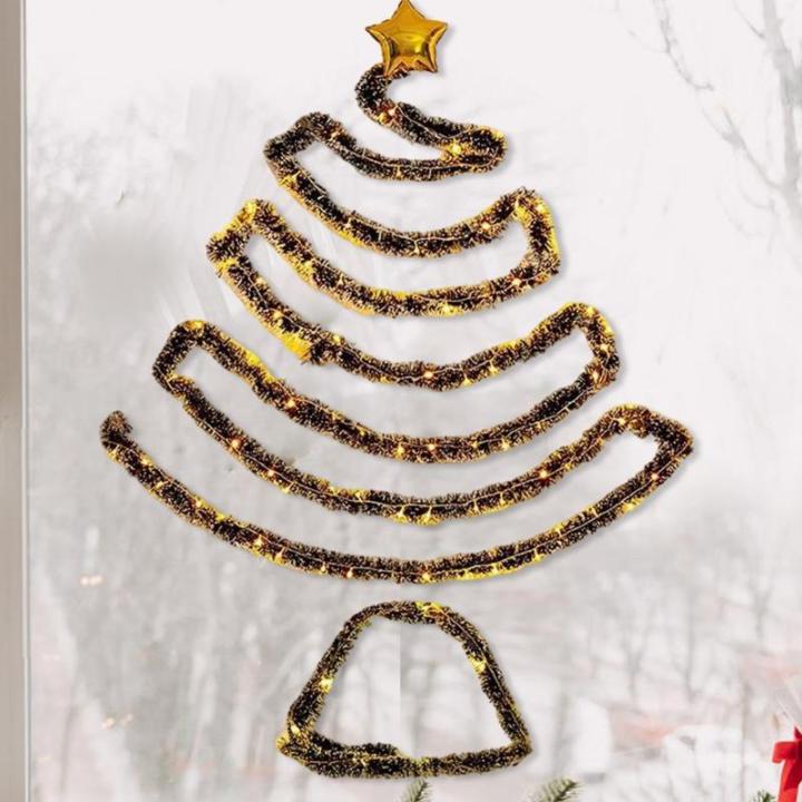 Hängender Weihnachtsbaum, Wand-Weihnachtsbaum | Hängender beleuchteter Weihnachtsbaum - Weihnachtsdekoration, Partys, dekoratives Zubehör, platzsparender Baumschmuck zum Aufhän