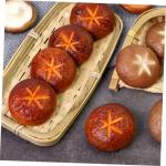 5 Stück Simulierte Shiitake Pilze Foto Pilzmodell Kleiner Gefälschter Pilz Simulationspilz Desktop Pilzmodell Pilz Dekor Simulierte Foto Requisite PVC Dunkelbraun