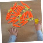 2 Sätze Karotte Gefälschte Gemüserequisiten Miniatur-tierfiguren Künstliches Pflanzendekor Mini-gemüse Mini-plüschtiere Minifiguren Möhren Schaumstoff Styropor 25 Stück * 2