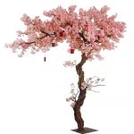 Artificial Cherry Blossom Trees Wishing Tree Light Pink Real Wood Stems and Lifelike Leaves Replica Artificial Plant for Indoor Outdoor Wedding Party,2x2m