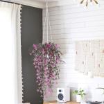2Pcs Rose Red Fake Plants Plastic Plants Artificial Ivy Vine Outdoor Artificial Plant Artificial Hanging Plants for Indoor Outdoor Wedding Party Home Garden Wall Decoration