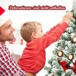 Kunstkerstboom met sneeuw, 135/180/225 cm, kerstboom met metalen standaard, kerstboom 400/928/1346 takken, pvc, kunstboom, kerstklapsysteem voor thuis, kantoor, winkels (180 cm)