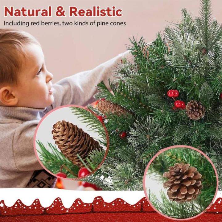 Weihnachts-Pflanzgefäß, künstliche Weihnachtsblumen für den Außenbereich, Urlaubs-Pflanzgefäßfüller, Urlaubs-Pflanzgefäß-Dekorationen, Urlaubs-Pflanzgefäß mit Lichtern,