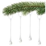 6x Kerstboom ijsdruppels - Kerstboomversiering voor de kerstboom - Kerstboomversiering - Kerstversiering (6x druppels - 1 maat)