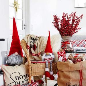 6 STÜCKE Weihnachten Rote Beeren, 50 cm Lange Künstliche Rote Beeren Burgunderrote Rote Beere Picks Stechpalme Beeren für Weihnachtsbaum Dekoration Handwerk Hochzeit Feiertage W