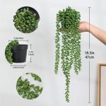 2 Stuks Nep Opknoping Planten Nep Potten Parels Vetplanten Kleine Faux Planten Voor Indoor Outdoor Plank Muur Decor