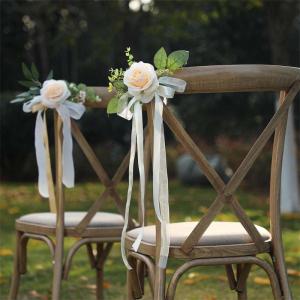 Künstliche Stuhllehne, Blumenarrangement, mehrfarbig, für den Außenbereich, Hochzeit, Stuhl, Dekoration, Hochzeitsdekoration