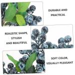 5st Künstliche Beeren Heidelbeerstiel Kranz Beeren Stechpalmenbeerzweige Xams Baumdekor Rote Beere Rote Beerenverzierung Material Für Blumenarrangements Beerenstängel Blue Plast