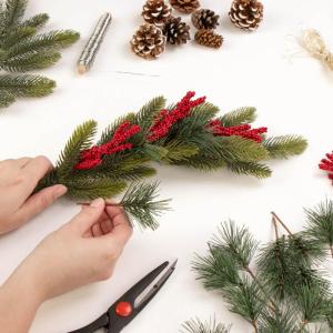 25 x decoratieve takken dennennaalden - kerststrooidecoratie - doe-het-zelf knutselset voor adventskransen en als kerstversiering (25 stuks - dennentakken)
