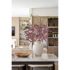 Künstliche Eukalyptusstiele, 86 cm langer Stiel mit rosig-braunen Eukalyptusblättern, künstliche Seiden-Eukalyptuszweige, künstliches Grün für Blumenarrangement, Zuhause, Bü