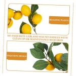8 STK Simulation Zitronenrattan Sommerdekoration Sommergrüne Girlande Sommerkranz Vor Der Haustür Gelbe Girlande Szene Sommerliche Zitronengirlande Obstpflanzen Yellow Plastik