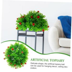 3St Dekorative Grasbälle für den Garten kunsthängepflanzen Künstliche Pflanzenkugel Topiary-Kugeln künstlicher Formschnitt gefälschte Pflanzenformschnittbälle Indoor-Topiary
