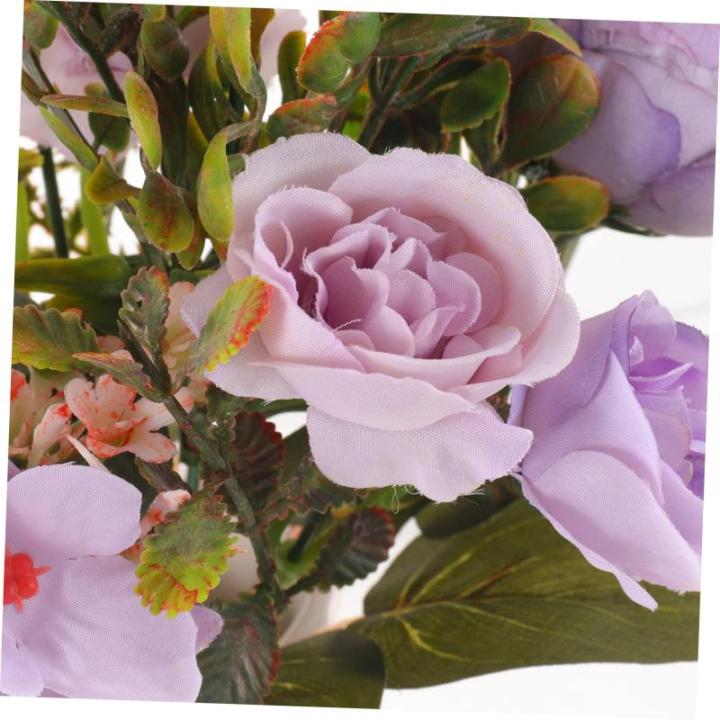 Künstlicher Pfingstrosenstrauß Hochzeit Gefälschte Pfingstrosen Künstliche Pfingstrosenstiele Künstliche Künstliche Rosa Pfingstrosen Gefälschter Blumenstrauß Violett Plast