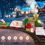 Hanging Christmas Train Set - Kersttrein speelgoed met licht en geluid voor jongens en meisjes, trein speelgoedset rond onder de kerstboom, beste kerstdecoratie voor binnen voor ge