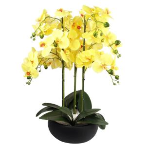 Realistische künstliche Orchideenpflanzen, vollständig getopft