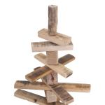 HWC-H77 Decoratieve kerstboom, 3D-kerstboom, kerstdecoratie, shabby look, dennenhout, verstelbaar, 130 x 82 x 82 cm, naturel
