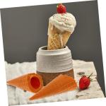 5St Knuspriger Modell realistische eistüte Simulation von Eistüten Display-Requisite Simulation Eiswaffel Fotoaufnahme Einer Eistüten-Dekoration künstliche Eiswaffel PVC