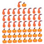 50 Kürbis-Ornamente herbstdeko Halloween künstliche Mini-Kürbisse Schaumkürbis Obstdekor orangefarbene Verzierungen Thanksgiving Day Kürbisse naturgetreue Kürbisdekore