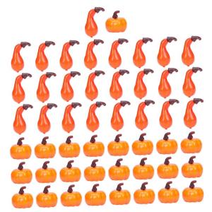 50 Kürbis-Ornamente herbstdeko Halloween künstliche Mini-Kürbisse Schaumkürbis Obstdekor orangefarbene Verzierungen Thanksgiving Day Kürbisse naturgetreue Kürbisdekore