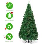 Kunstkerstboom, dennenboom met metalen standaard, pvc-naalden, kunstboom voor Kerstmis, ideaal voor thuis, kantoor, winkels en hotels, groen