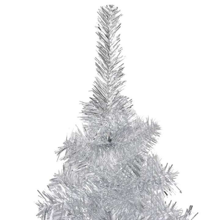 Künstlicher Weihnachtsbaum mit Ständer Christbaum Tannenbaum Kunstbaum Weihnachten Künstlicher Weihnachtsbaum Weihnachtsdeko Silber 240 cm PET
