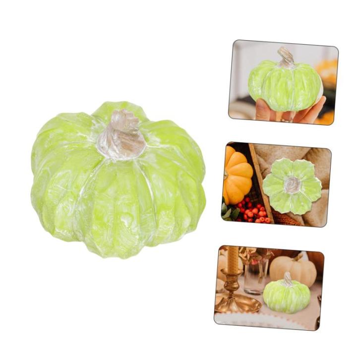 Pompoen Collectie Figuur Herfst Glazen Halloween Standbeeld Oogst Levensechte Simulatie - Decor Outdoor Retro Decor Keramische Accessoires 4 Stuks Desktop-Decor