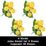 Dekoblumen Künstlich Hortensie Unechte Blumen Kleine Kugel Künstliche Blume Braut Hochzeitsblumenstrauß für Haus Garten Party Blumenschmuck 0506