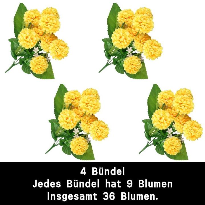 Dekoblumen Künstlich Hortensie Unechte Blumen Kleine Kugel Künstliche Blume Braut Hochzeitsblumenstrauß für Haus Garten Party Blumenschmuck 0506