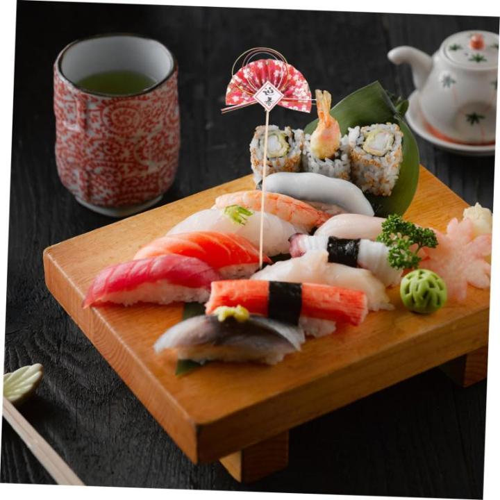 2St Blumenstab dekorative Blumenpflücker Japanisches Dekor japanische kuchendekorationen würfelunterlage einhelll Sushi-Arrangement-Sticks Blumenarrangement-Dekor hölzern Rosa