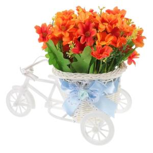 1 Stück Künstliche Goblincore Raumdekoration Topf Fahrrad Vase Ästhetische Raumdekoration Spielzeugmäuse Simulationsverzierung Künstliche Sonnenblumen Seidentuch