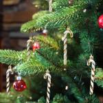 12 Kerststokjes, fonkelend, 13 cm, voor versieren van kerstboom, versieringen, hangende snoepstokjes, goudkleurige en witte strepen