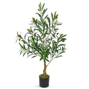 90 cm, olijfboom, kunstplant, grote , , nep plastic planten in pot, kunstboom, als echt voor woondecoratie, kamerdecoratie, slaapkamerdecoratie